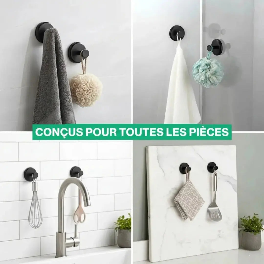 Lot de crochets à ventouse