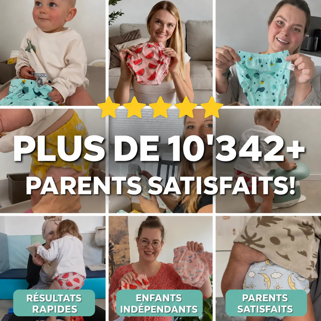 Sous-vêtements d'apprentissage à la propreté
